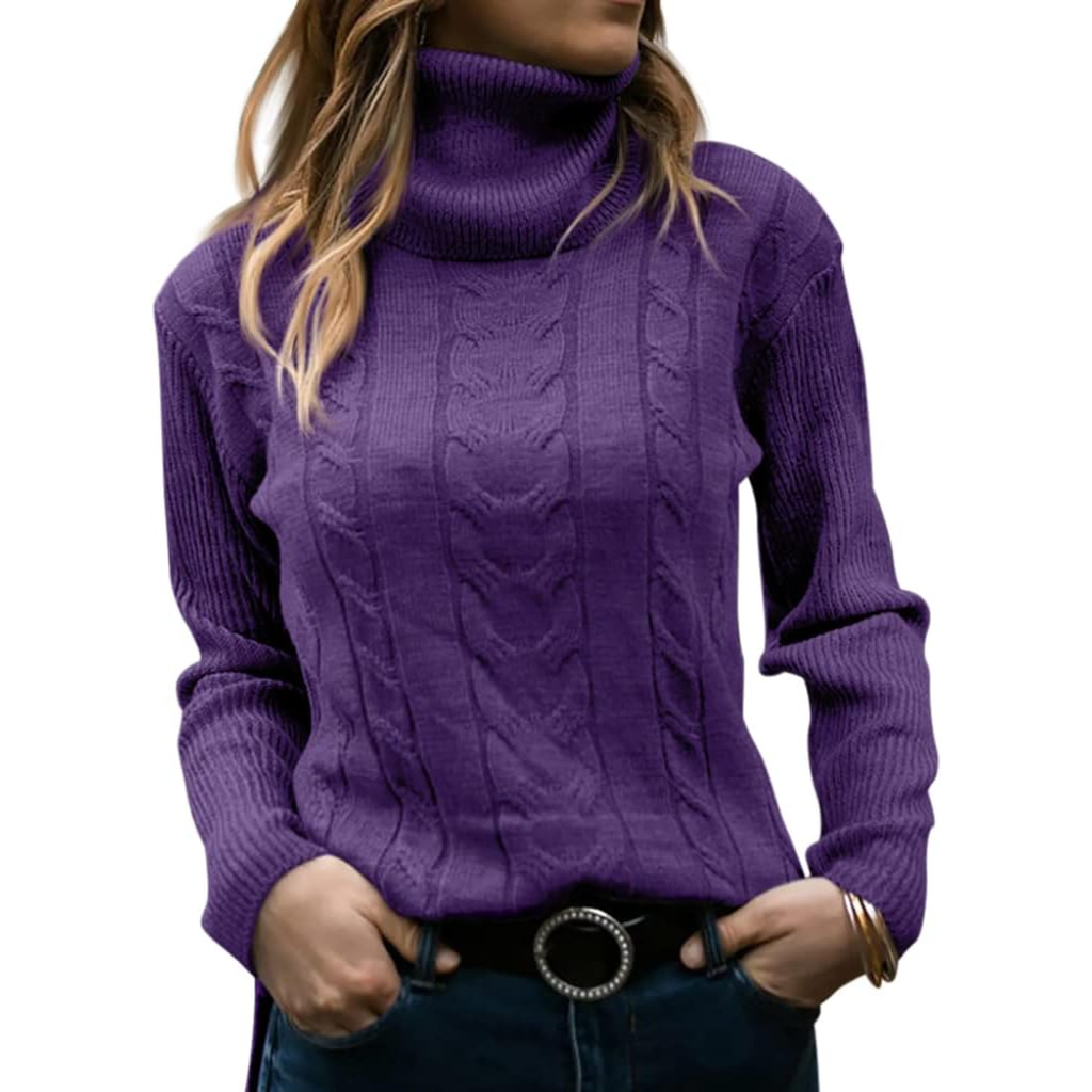 Long Sleeve Cable Knit Sweater