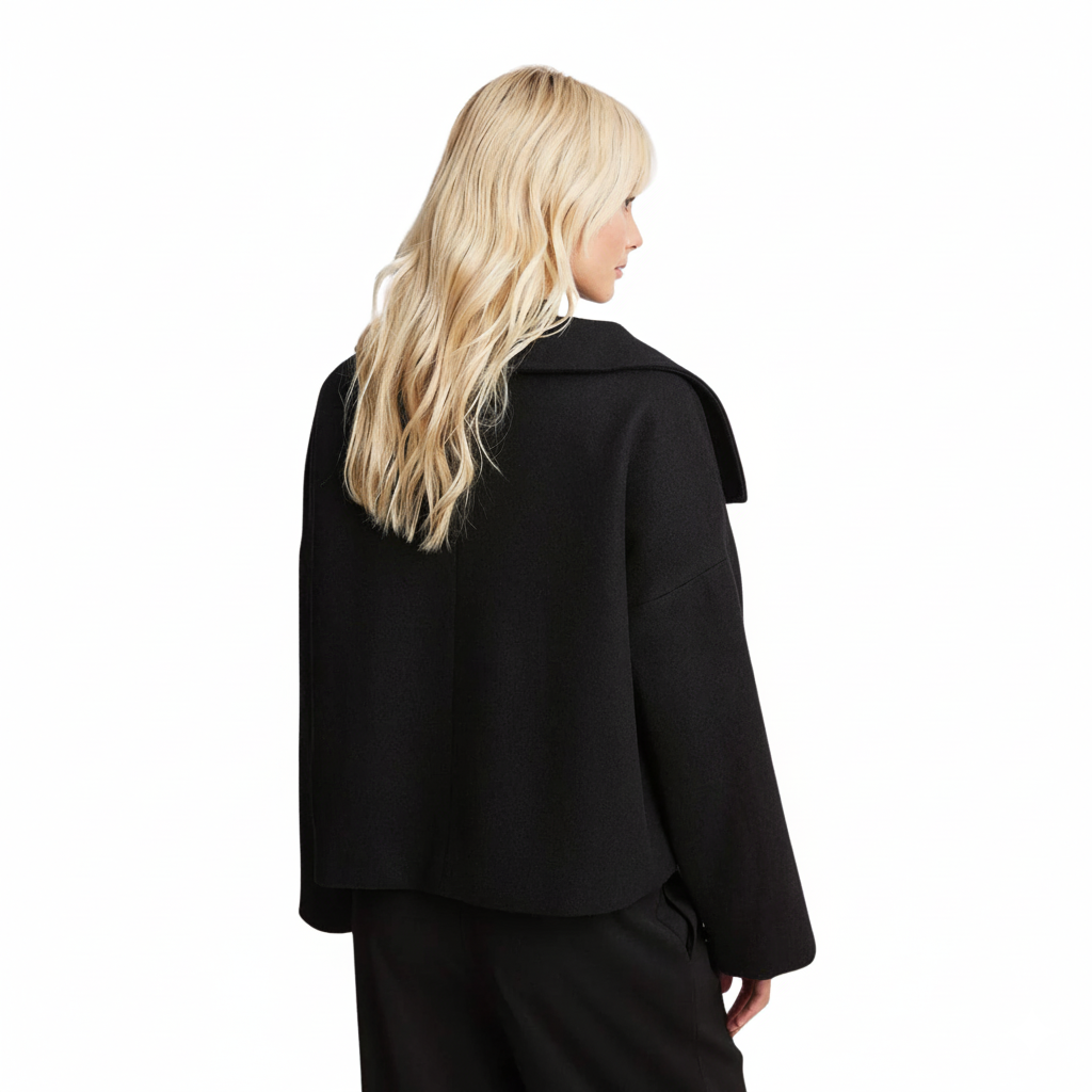 Stylish Autumn Coat for Women with Wide Collar