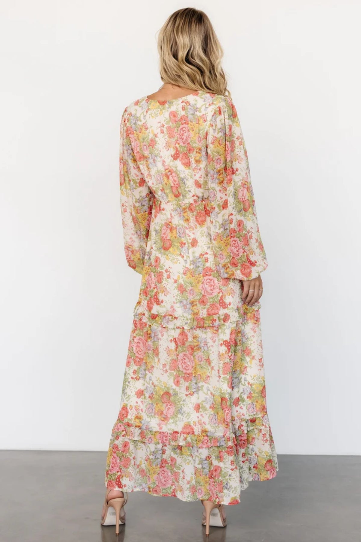 Autumn Floral Maxi Dress-Cozy Knit Sets