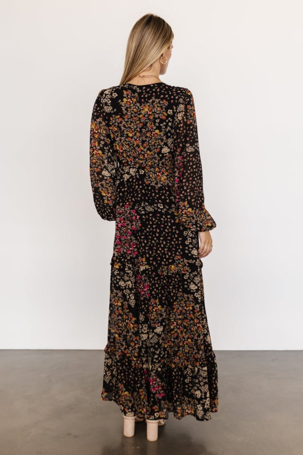 Autumn Floral Maxi Dress-Cozy Knit Sets