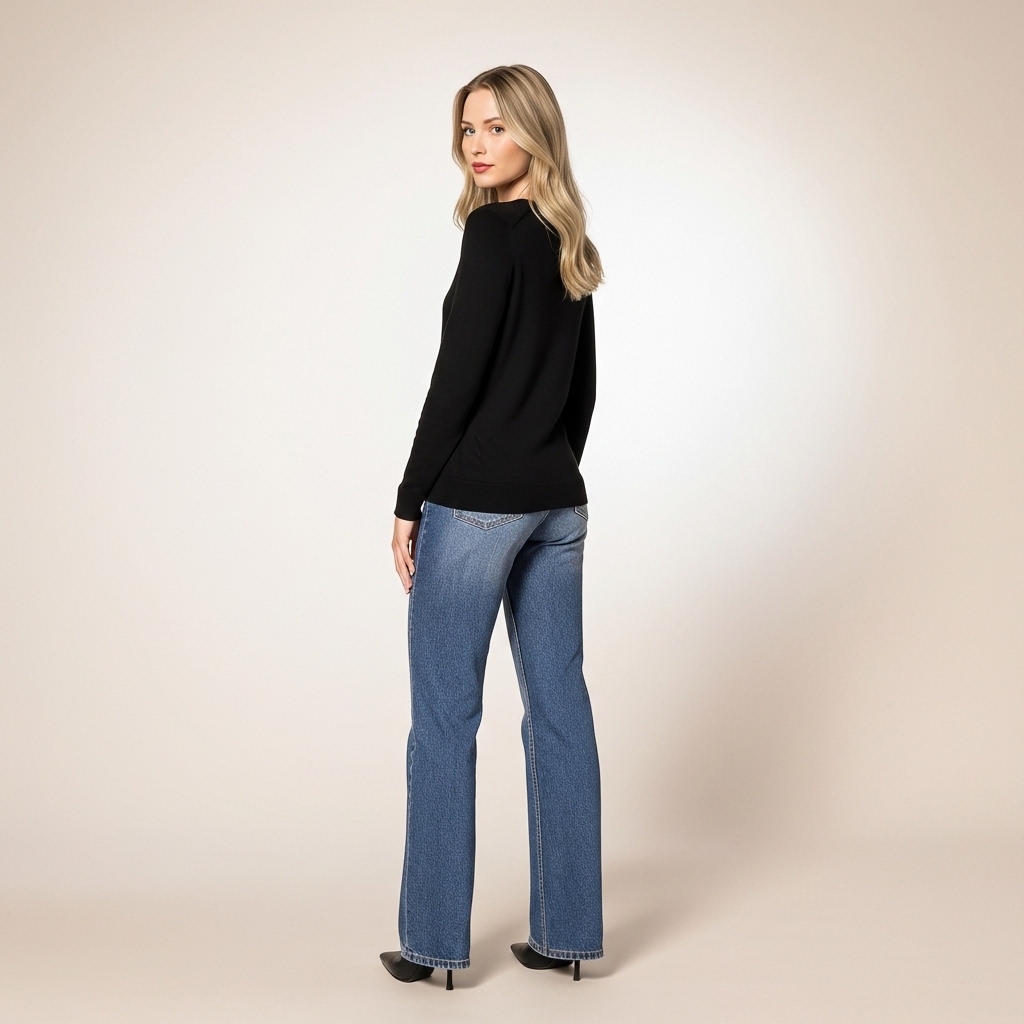 Regular Fit Lightweight Long Sleeve Sweater For Women