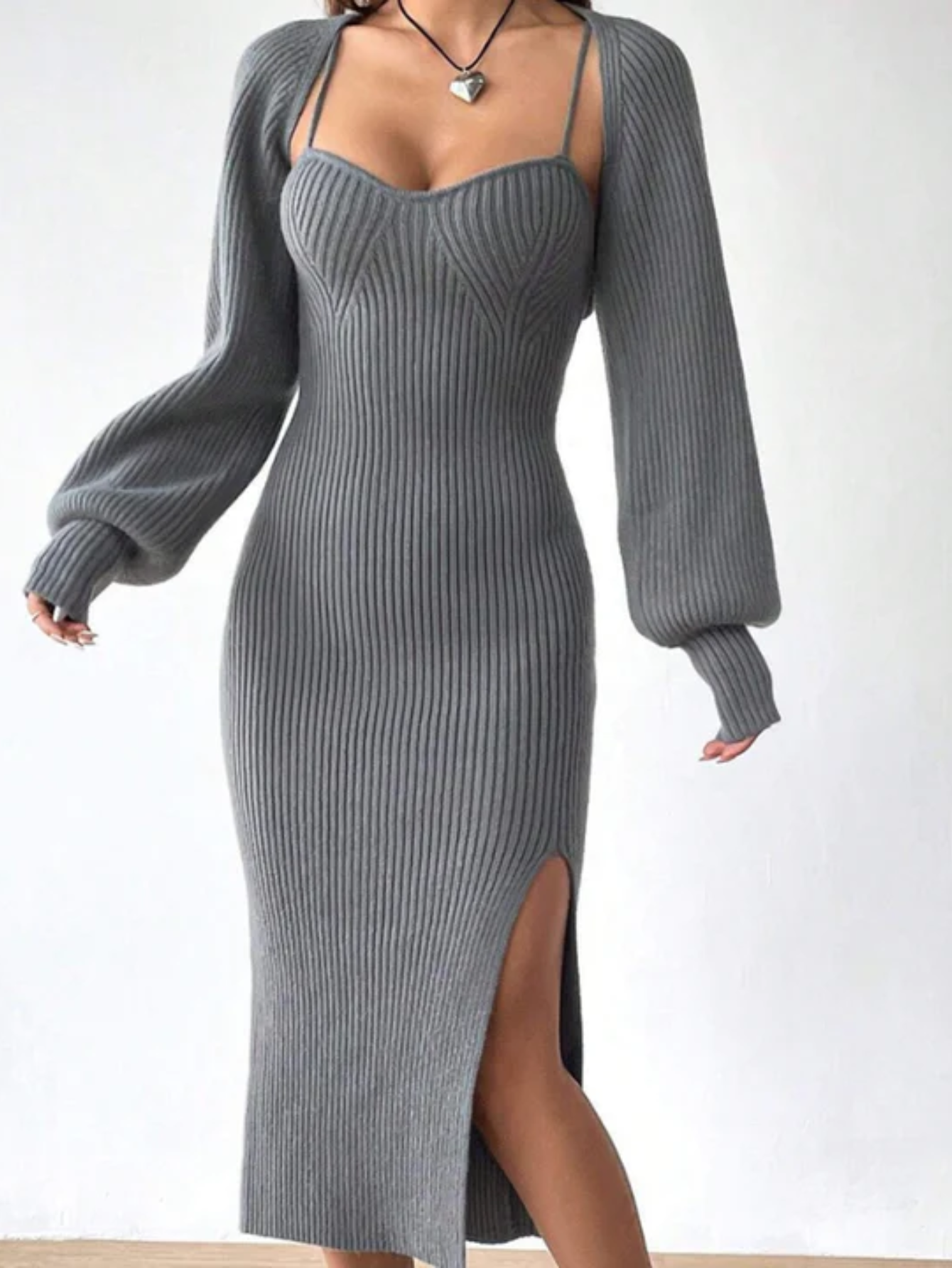 Cami Sweater Dress And Cardigan-Cozy Knit Sets