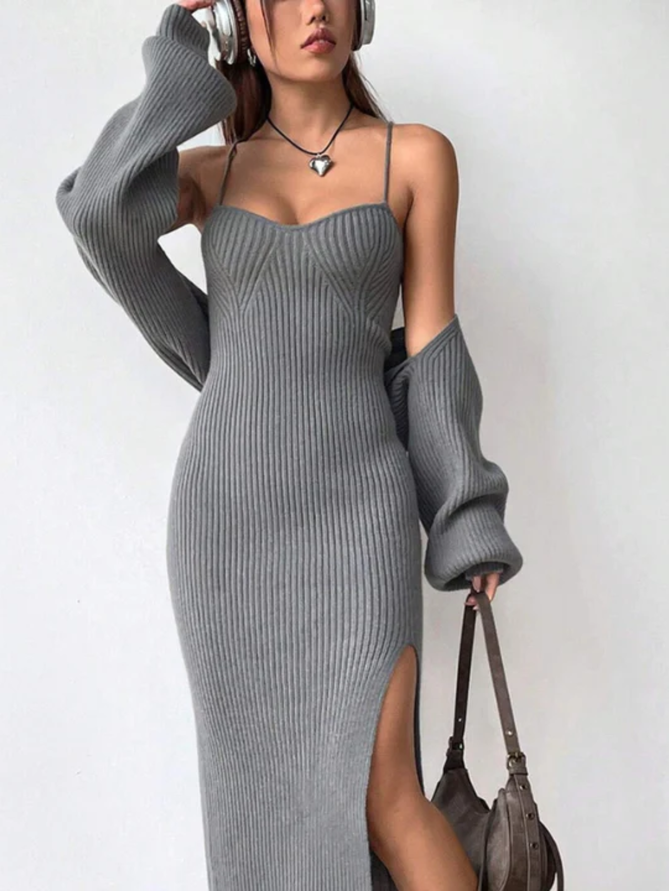Cami Sweater Dress And Cardigan-Cozy Knit Sets
