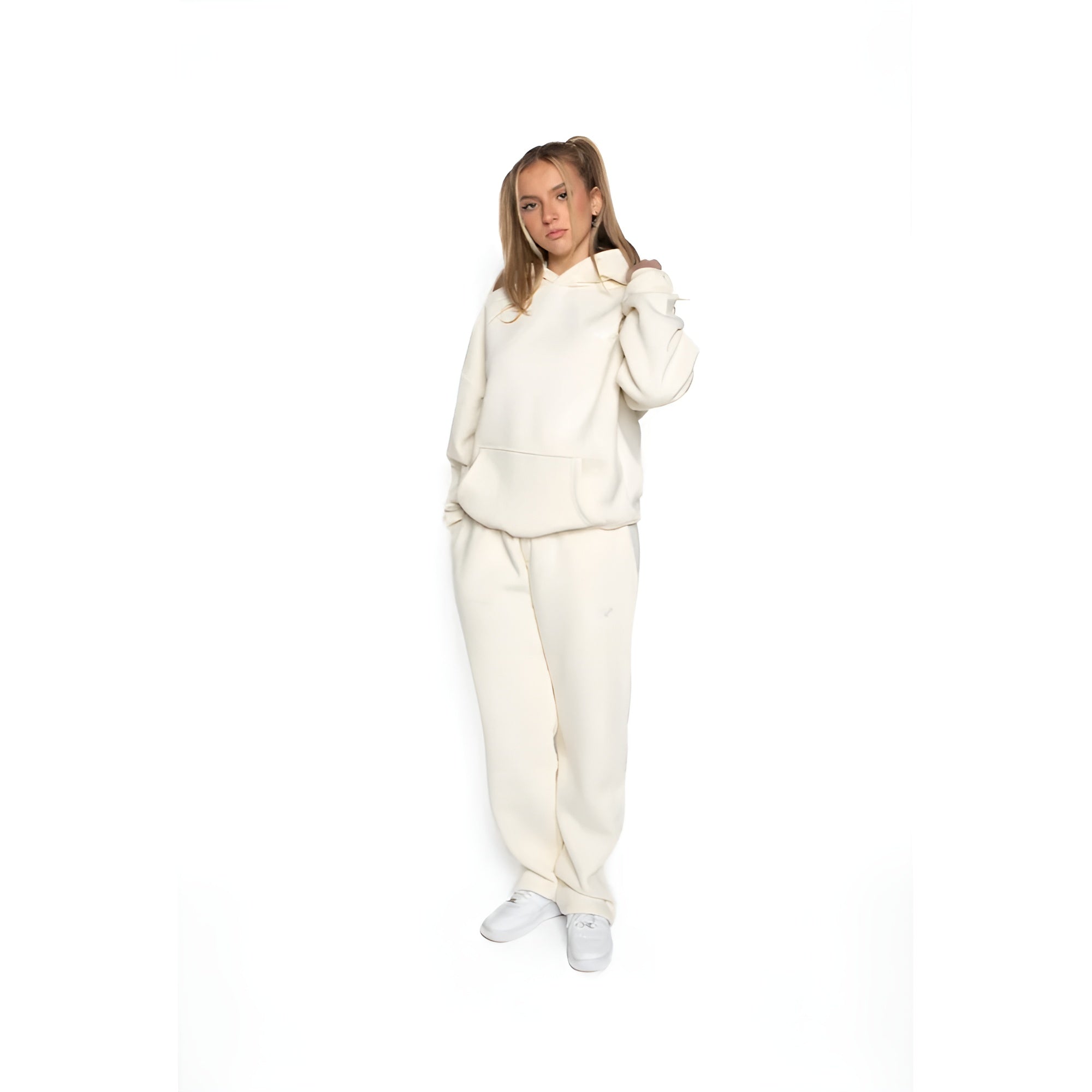 Oversized Cozy Hoodie And Jogger Set-Cozy Knit Sets