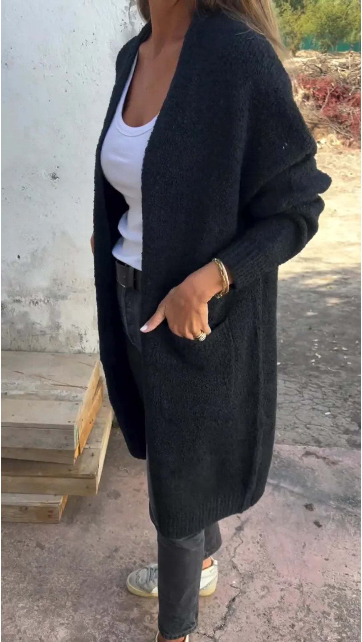 Cardigan Knit Pocket Sweater-Cozy Knit Sets