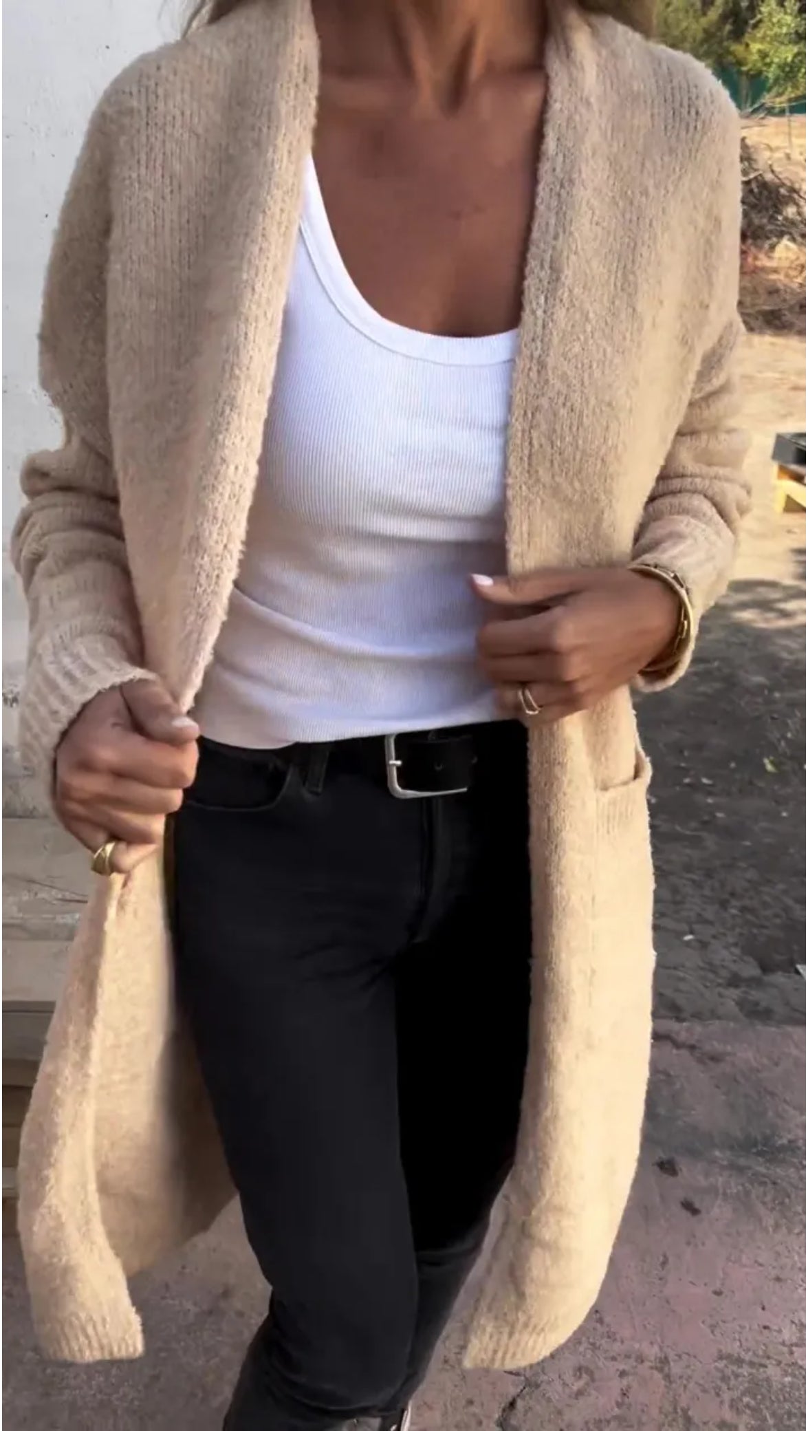 Cardigan Knit Pocket Sweater-Cozy Knit Sets