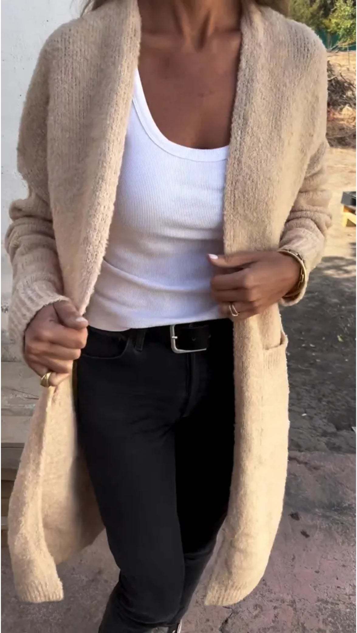 Cardigan Knit Pocket Sweater-Cozy Knit Sets