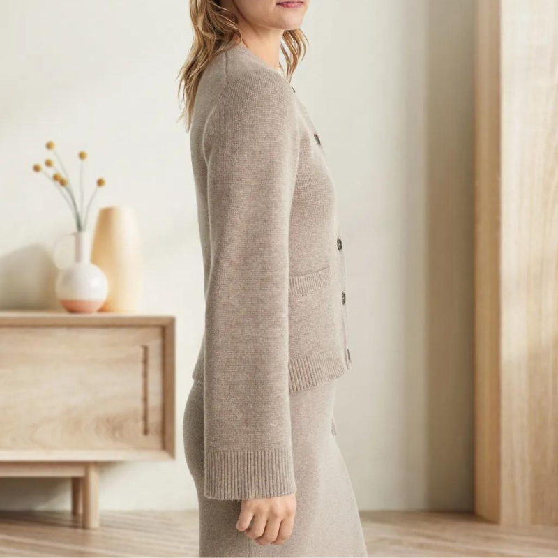 Cashmere Long Button Cardigan-Cozy Knit Sets