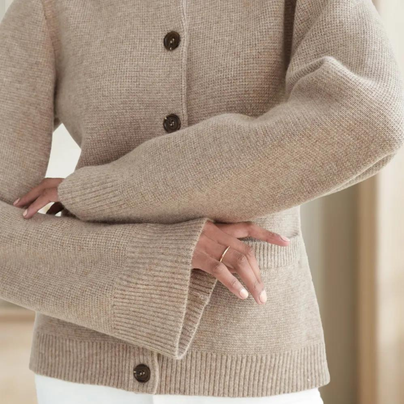 Cashmere Long Button Cardigan-Cozy Knit Sets