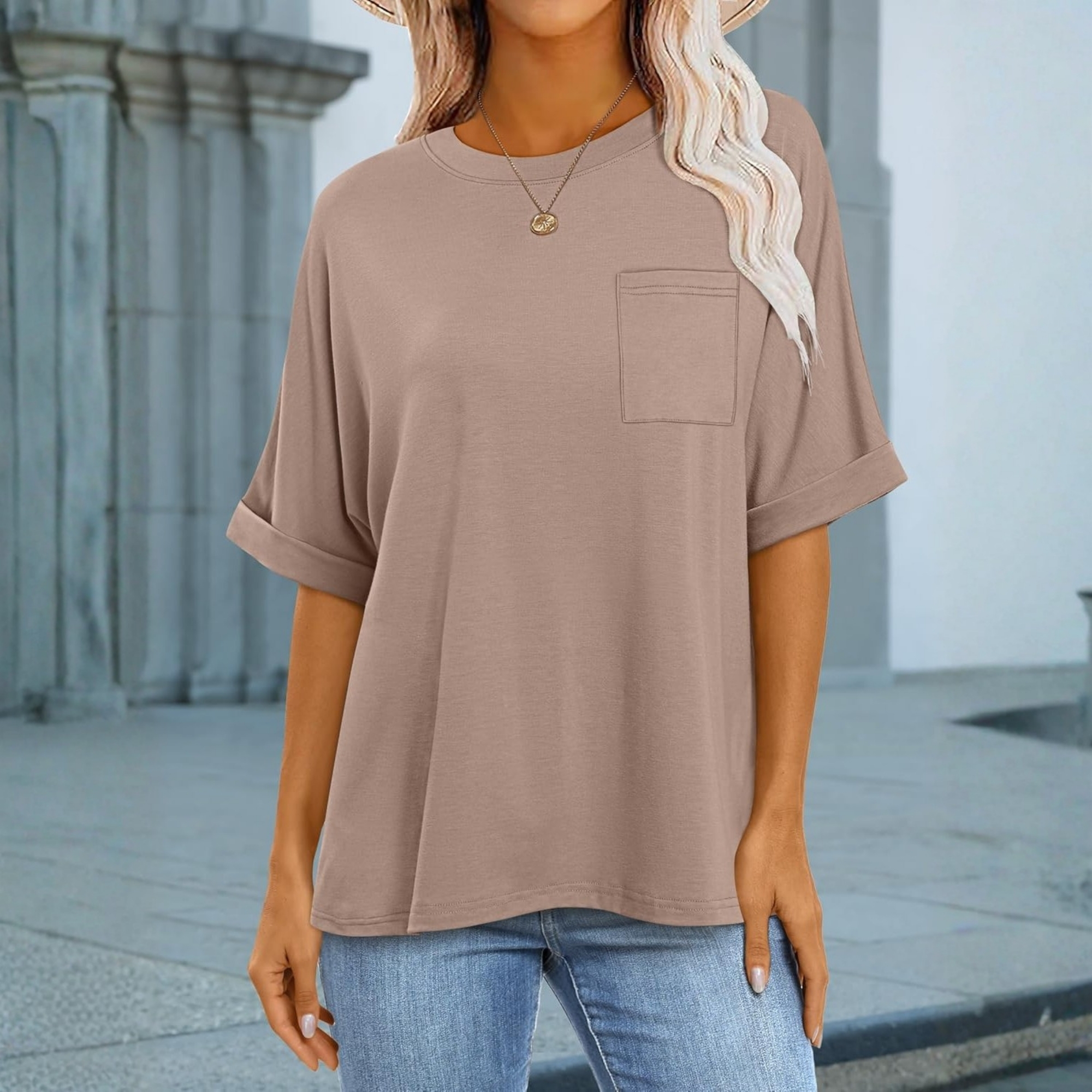Casual Oversized Loose Summer Short Sleeve Shirt For Women