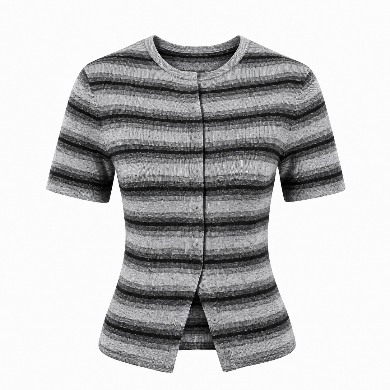 Casual Short Sleeve Cardigan With Button For Women