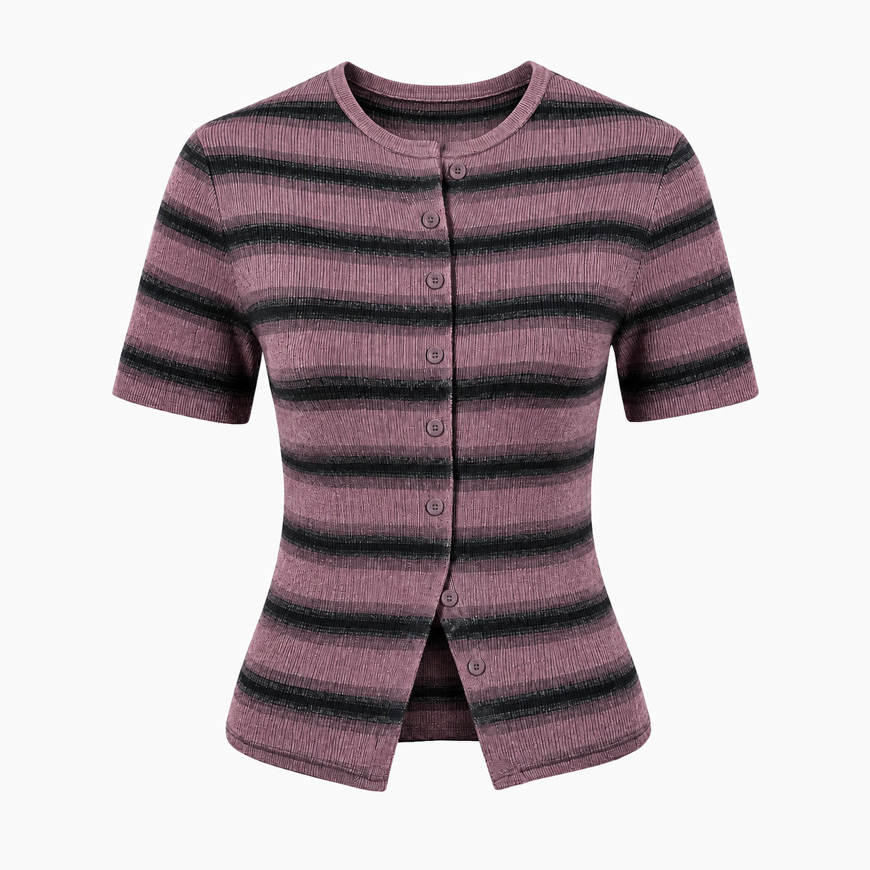 Casual Short Sleeve Cardigan With Button For Women