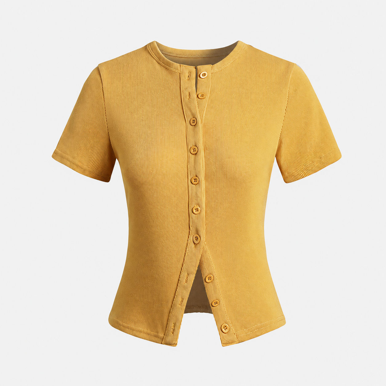Casual Short Sleeve Cardigan With Button For Women