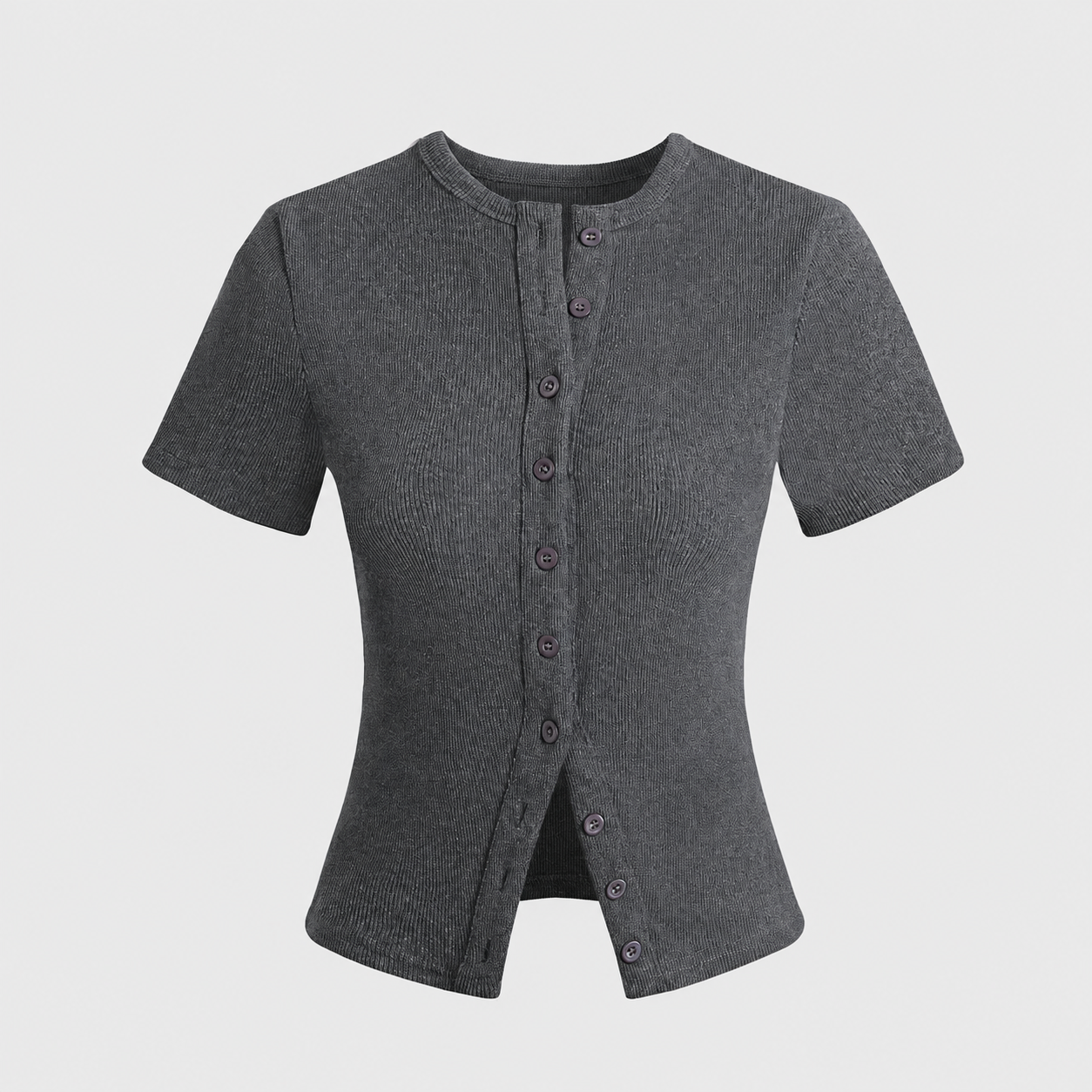 Casual Short Sleeve Cardigan With Button For Women
