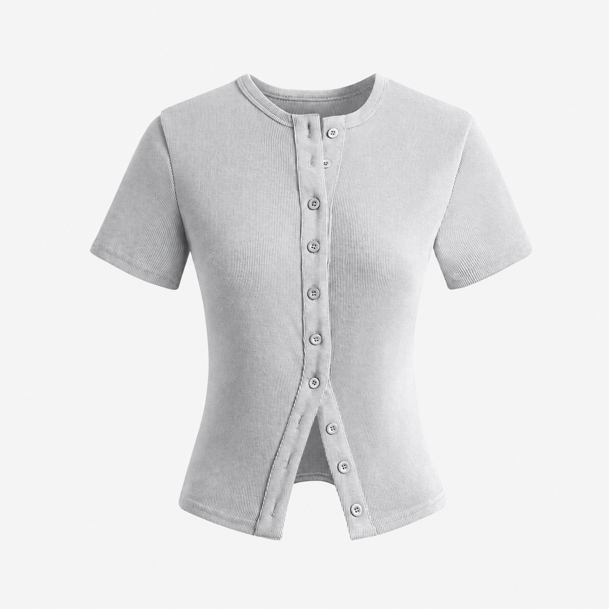 Casual Short Sleeve Cardigan With Button For Women