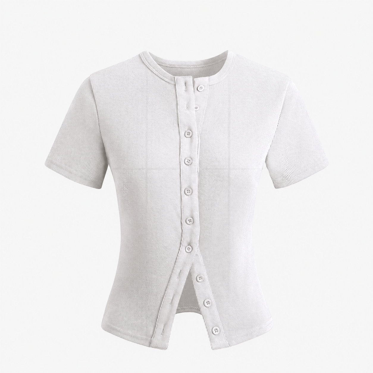 Casual Short Sleeve Cardigan With Button For Women
