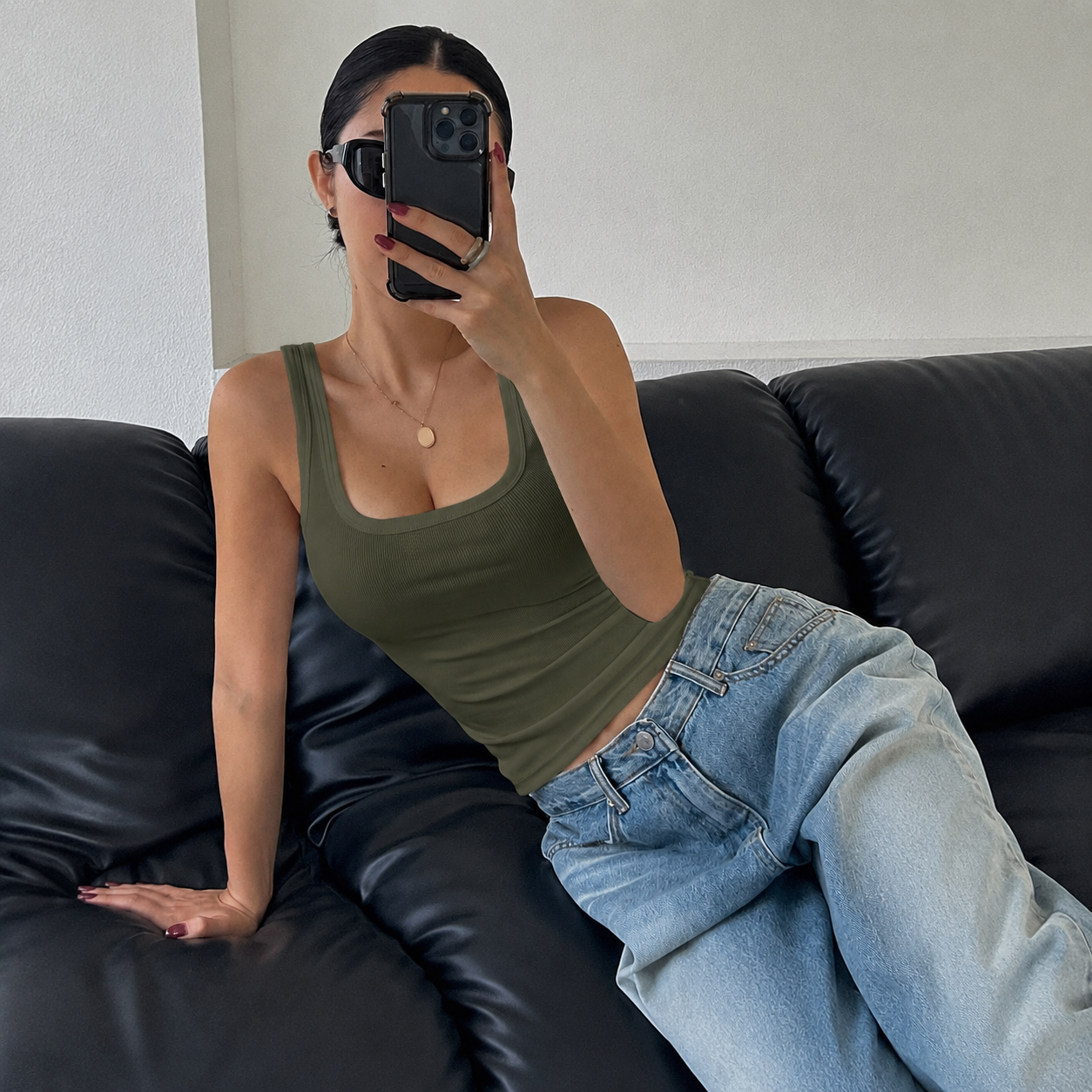 Casual Versatile Ribbed Fitted Tank Top For Women