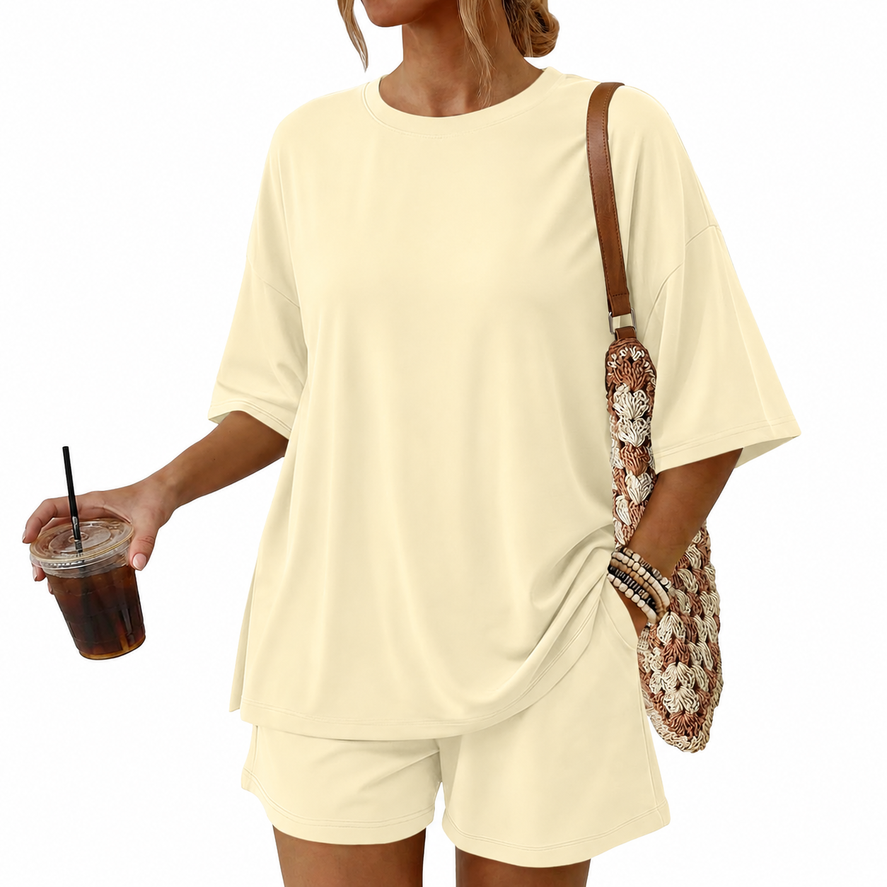 Casual Summer Lounge Set With Pockets For Women
