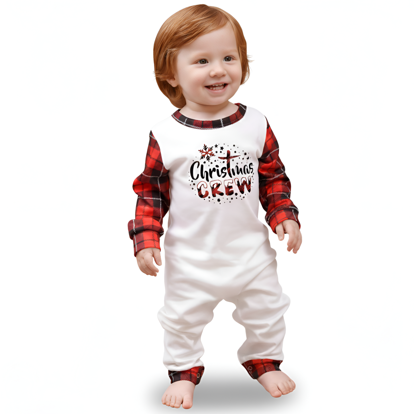 Christmas Crew Red Plaid Family Matching Pajama Sets