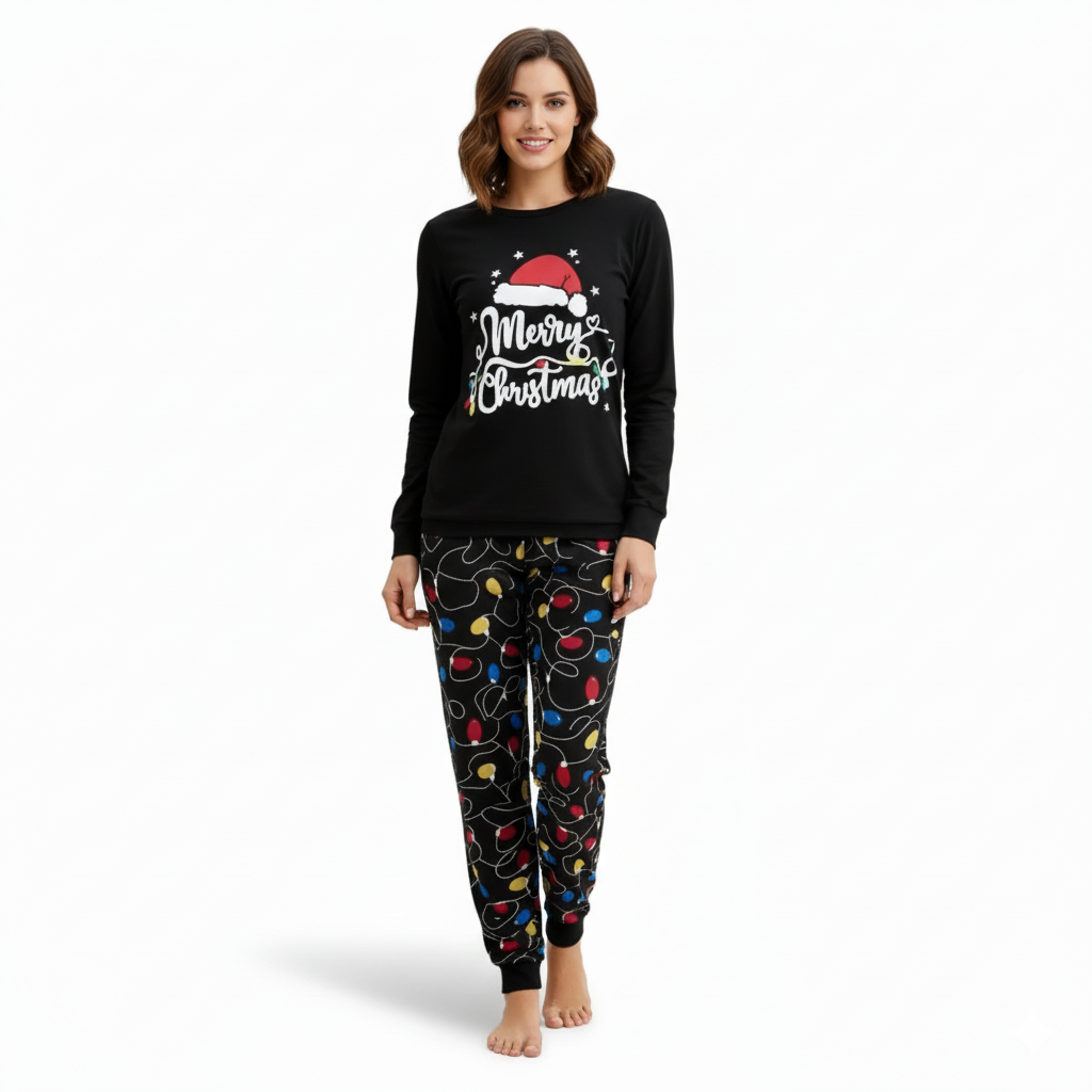 Christmas Lights All Over Print Family Matching Pajama Set