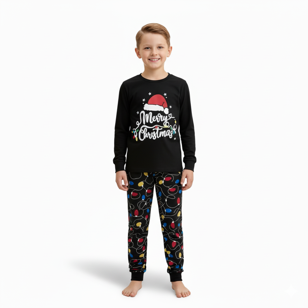 Christmas Lights All Over Print Family Matching Pajama Set