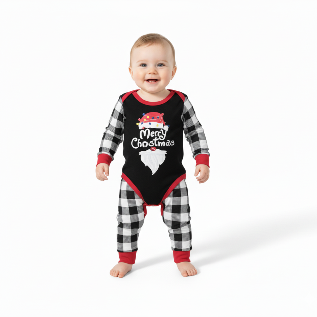 Christmas Santa Graphic Family Matching Pajama Set