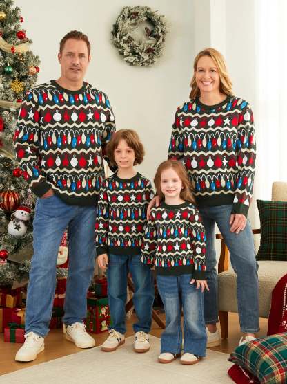 Christmas Lights Family Sweater-Cozy Knit Sets