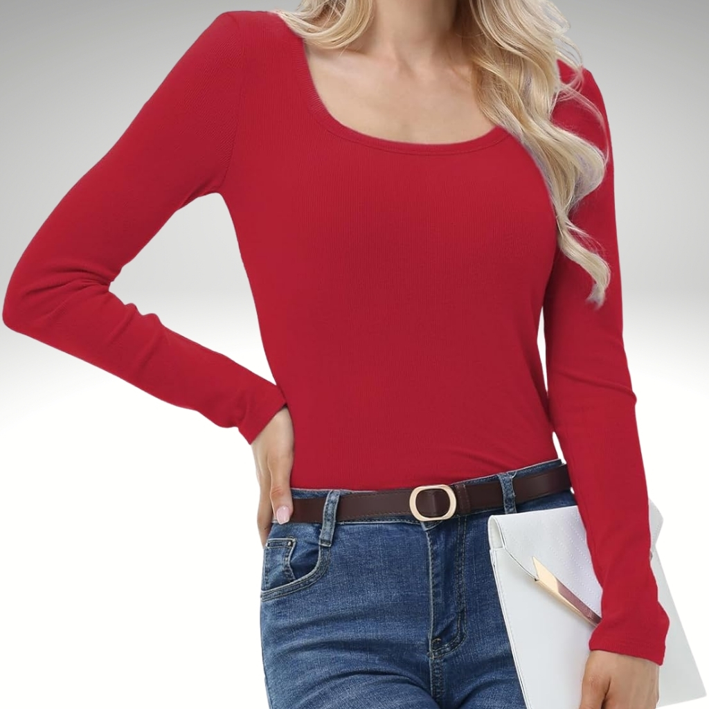 Classic Ribbed Long Sleeve Top
