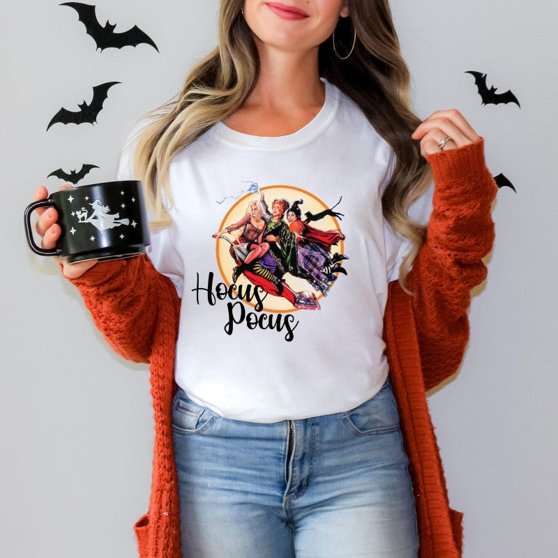 Comfort Halloween Hocus Pocus Printed Shirt-Cozy Knit Sets