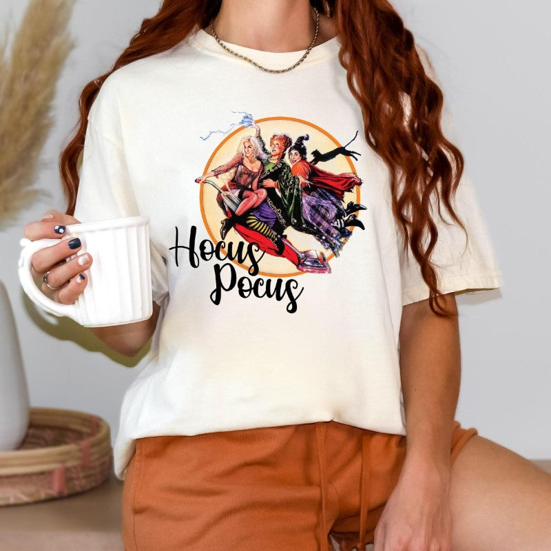 Comfort Halloween Hocus Pocus Printed Shirt-Cozy Knit Sets