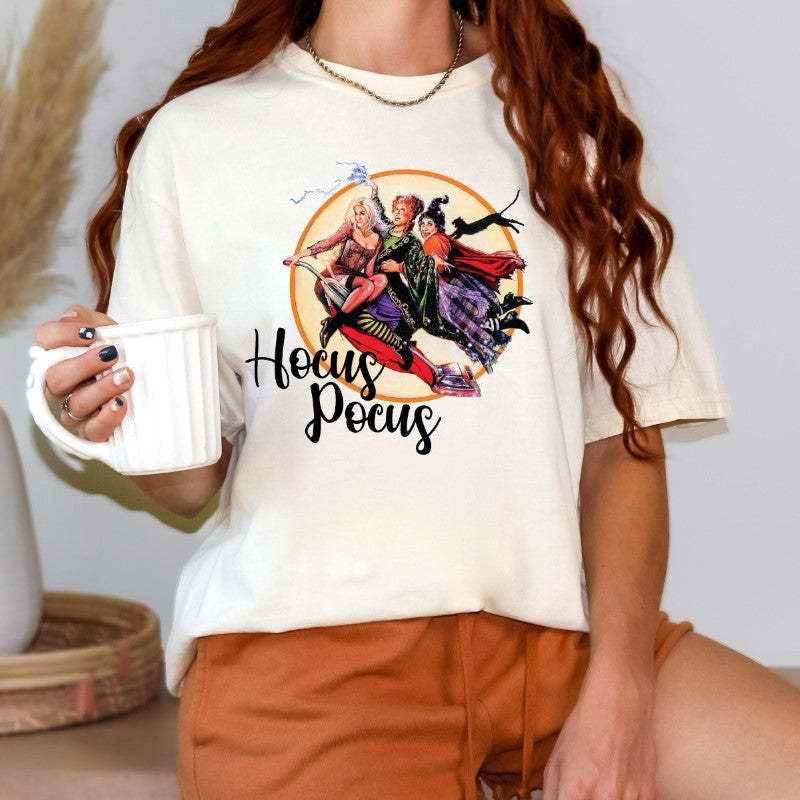 Comfort Halloween Hocus Pocus Printed Shirt-Cozy Knit Sets