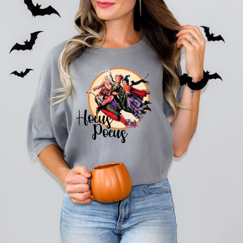 Comfort Halloween Hocus Pocus Printed Shirt-Cozy Knit Sets