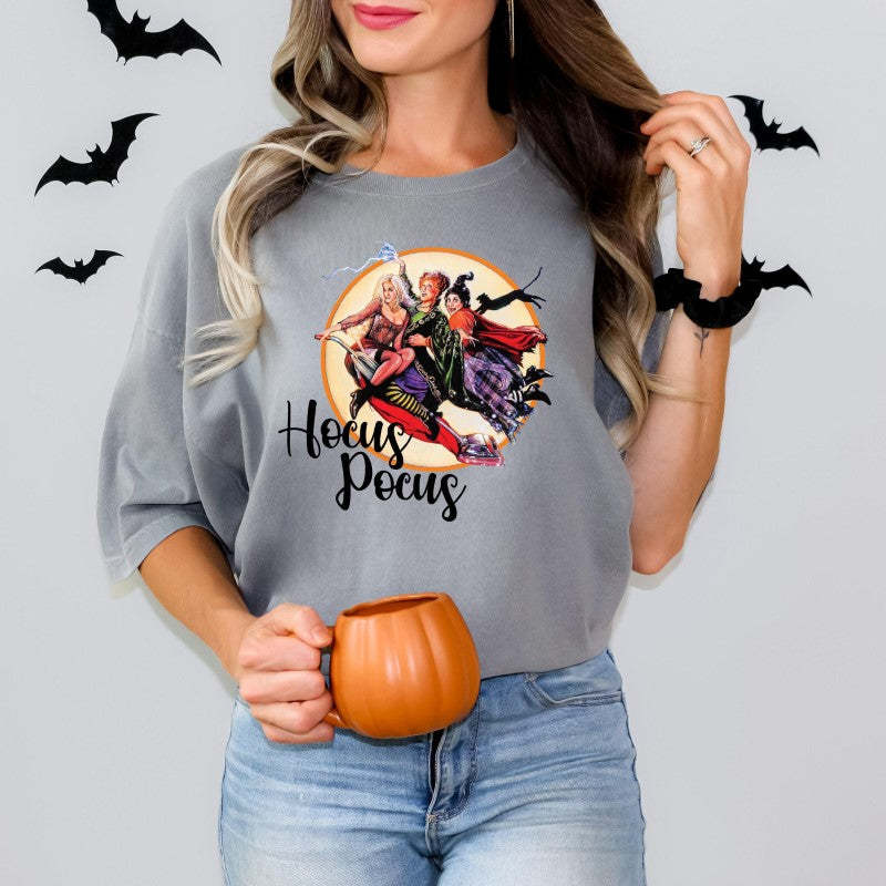 Comfort Halloween Hocus Pocus Printed Shirt-Cozy Knit Sets