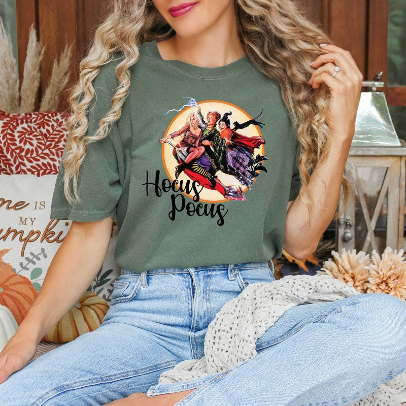 Comfort Halloween Hocus Pocus Printed Shirt-Cozy Knit Sets