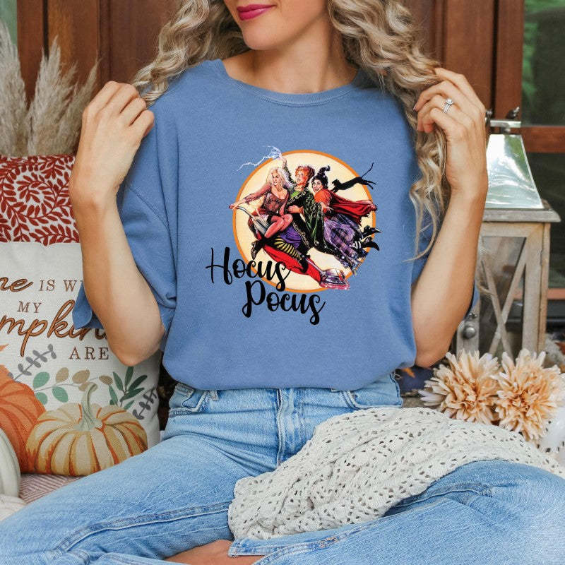 Comfort Halloween Hocus Pocus Printed Shirt-Cozy Knit Sets