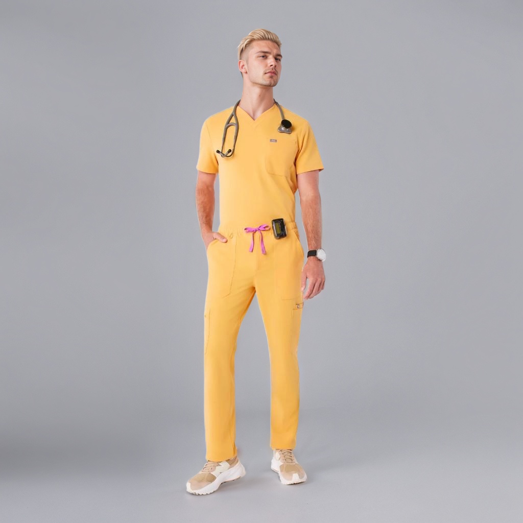 Comfortable Scrub Set For Men With Three Pocket Top And Pants