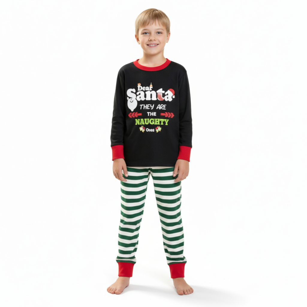 Dear Santa Letter Printed Christmas Family Pajama Set