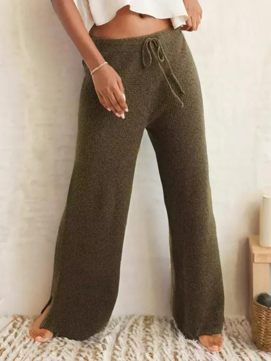 Cozy Half Zip Waffle Weave Sweater Set-Cozy Knit Sets