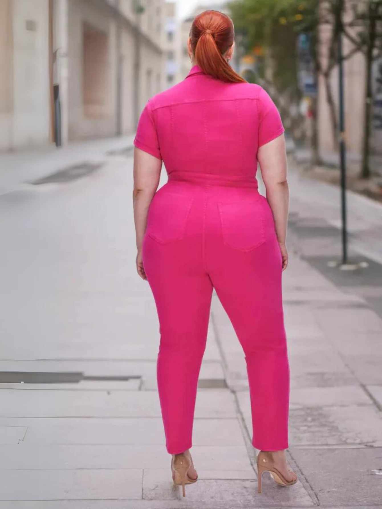 Classic Utility Front Zip Jumpsuit-Cozy Knit SetsClassic Utility Front Zip Jumpsuit - Image 4