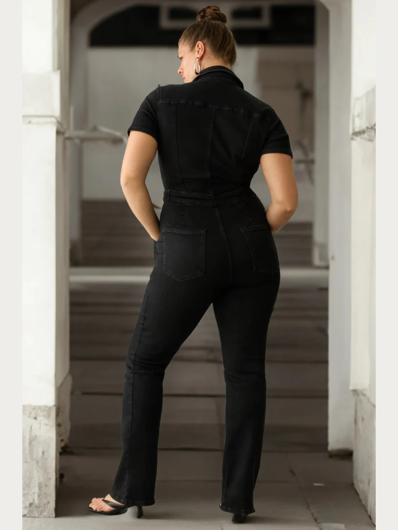 Classic Utility Front Zip Jumpsuit-Cozy Knit SetsClassic Utility Front Zip Jumpsuit - Image 2
