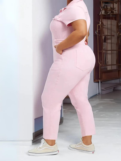 Classic Utility Front Zip Jumpsuit-Cozy Knit Sets