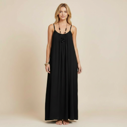 Effortless Solid Color Backless Cami Dress For Women