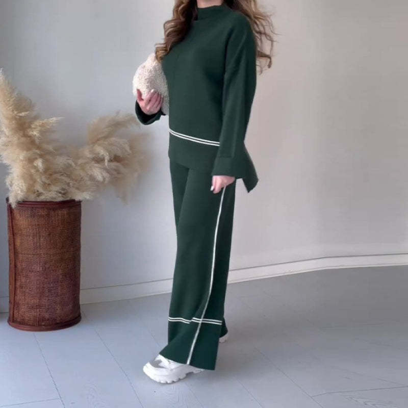 Fashionable High Collar Versatile Suit-Cozy Knit Sets