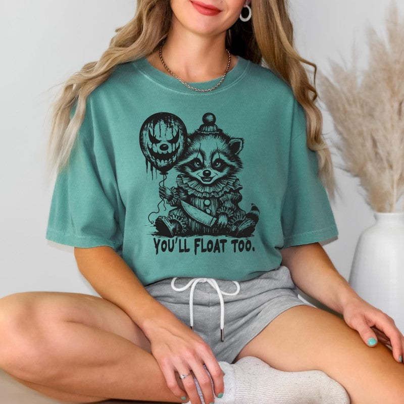 Float Too Raccoon Halloween Shirt-Cozy Knit Sets