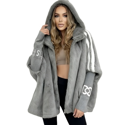 Cozy Hooded Zip Up Jacket For Women