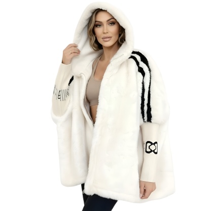 Cozy Hooded Zip Up Jacket For Women