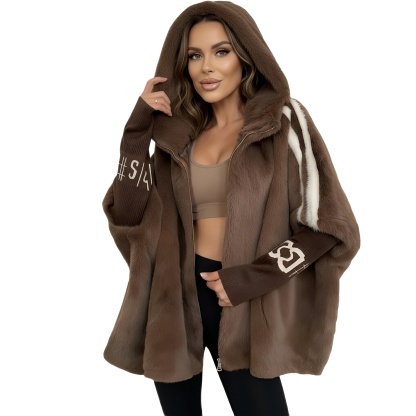 Cozy Hooded Zip Up Jacket For Women