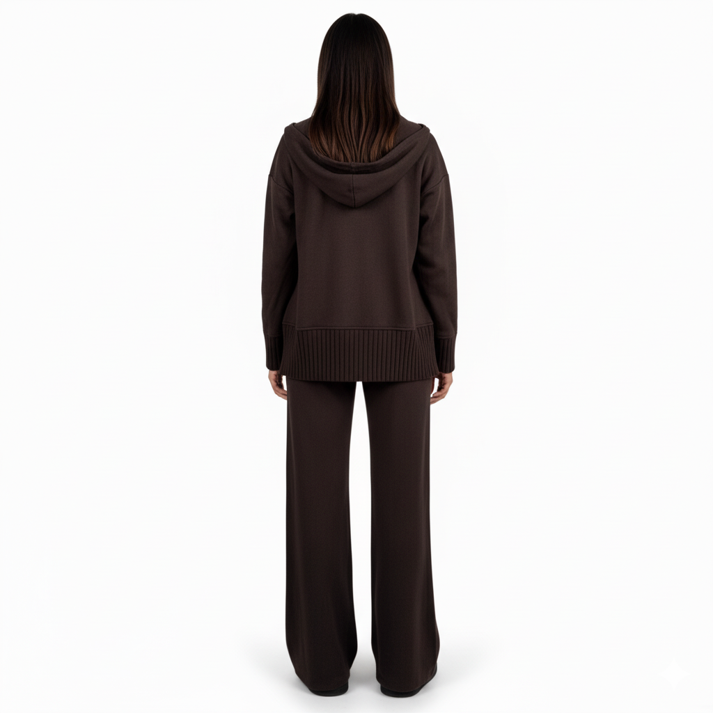 Hooded Cardigan Cozy Two Piece Loungewear Set