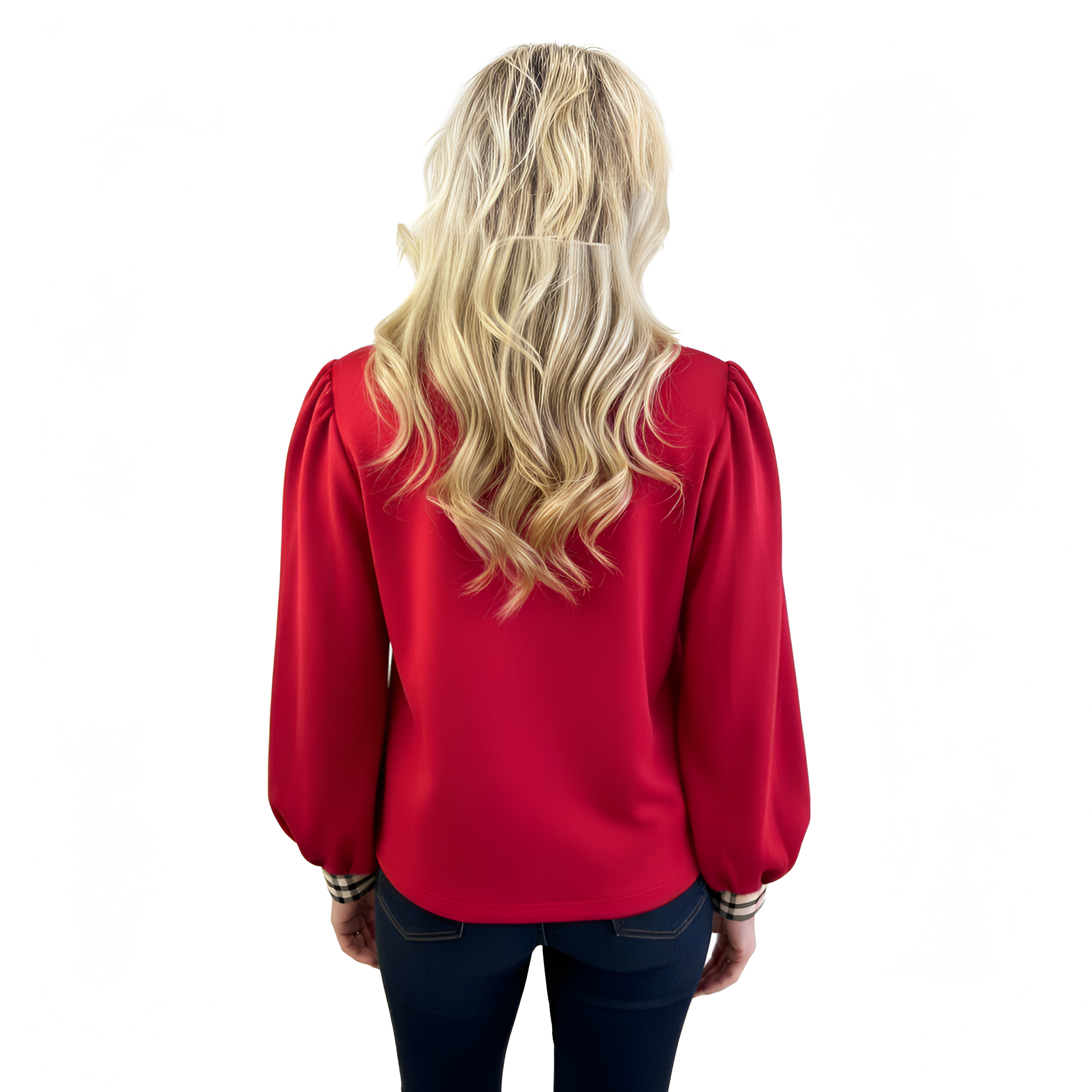 Taupe Accent Long Sleeve Casual Style Blouse