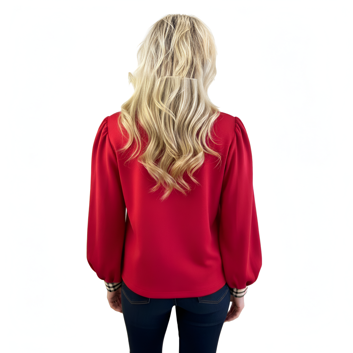 Taupe Accent Long Sleeve Casual Style Blouse